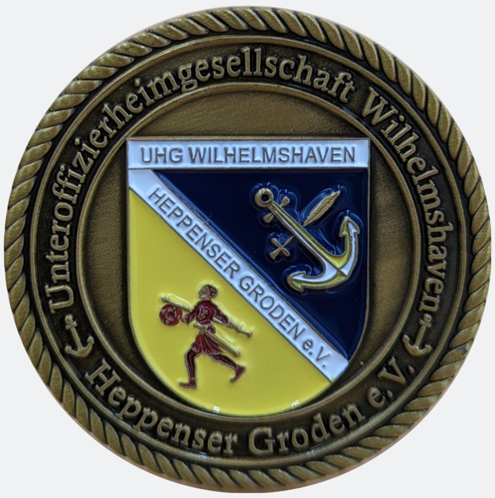 Vorderseite vom Coin der UHG Wilhelmshaven Heppenser Groden e.V.