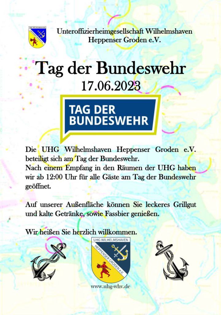 Flyer der UHG Wilhelmshaven "Tag der Bundeswehr" am 17.06.2023