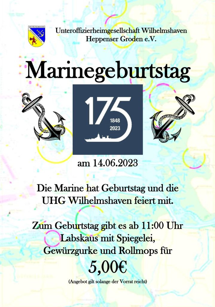 Sonderkarte der UHG Wilhelmshaven 175. Marinegeburtstag Labskaus